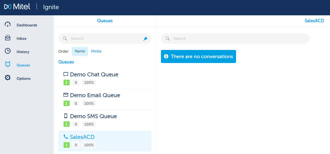 Queue Conversations View